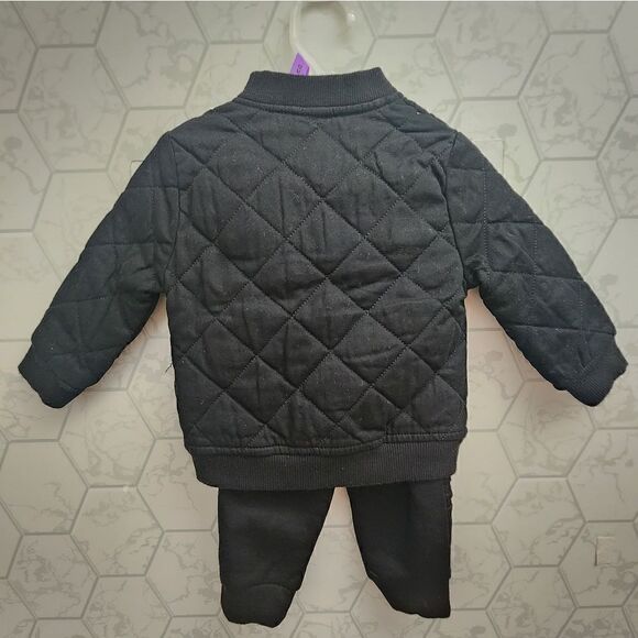 Nwt Boy's Quilted Bomber Jacket, Joggers and t-Shirt, 3pc set outfit - Picture 2 of 5